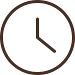 clock icon - brown
