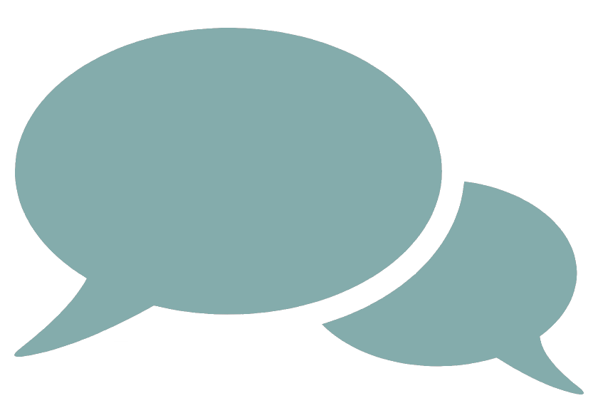 teal conversation icon