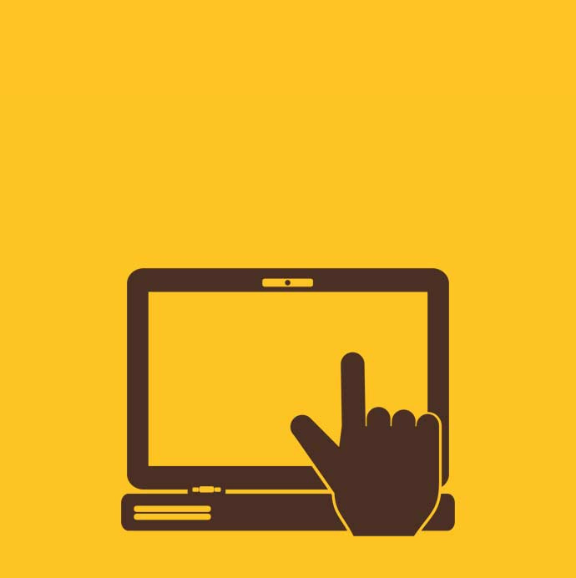 icon of a user interacting online