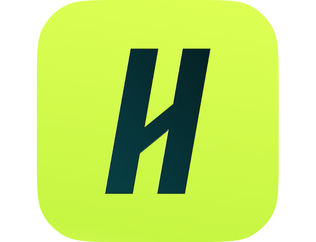 New Handshake icon with neon yelllow background and black lettering
