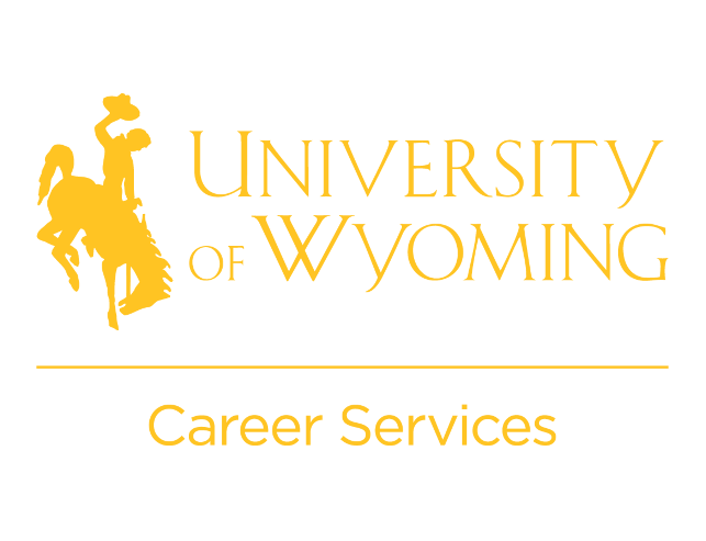University of Wyoming Career Services logo two line in UW Gold