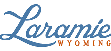 laramie wyoming logo - orange and blue