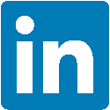 linkedin logo - blue and white