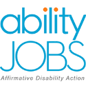 ability jobs logo - orange and blue