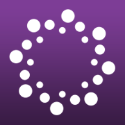 black career network logo - purple and white
