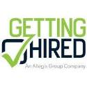 getting hired logo - black and green