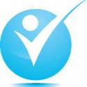 my visa jobs logo - blue sphere with white check mark