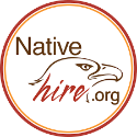 native hire logo - brown, yellow and red eagle