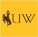university of wyoming square logo - brown and gold