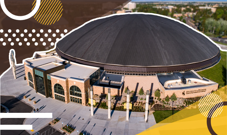 arial shot of the arena auditorium