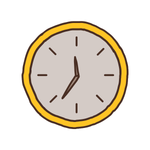 clock and schedule graphic