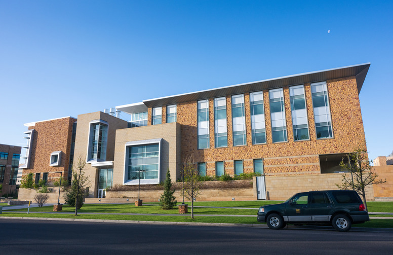 Exterior of the STEM Building that houses Einstein Bagels