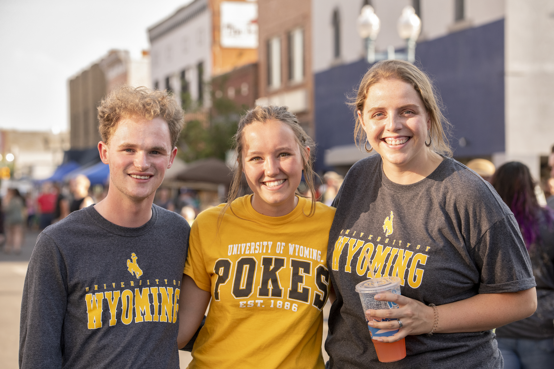 Students in Downtown Laramie