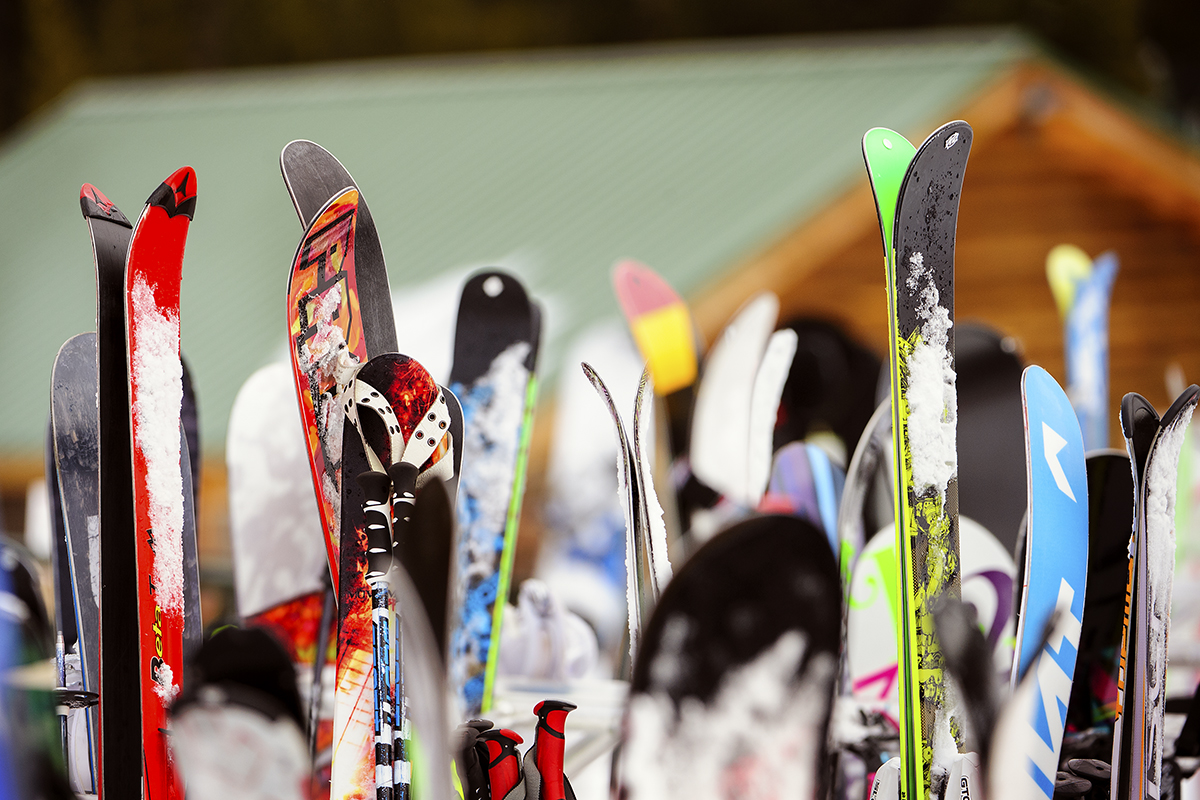 Skis at snow range