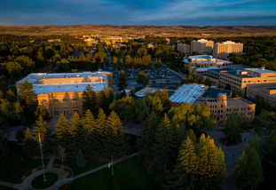 arial view of campus