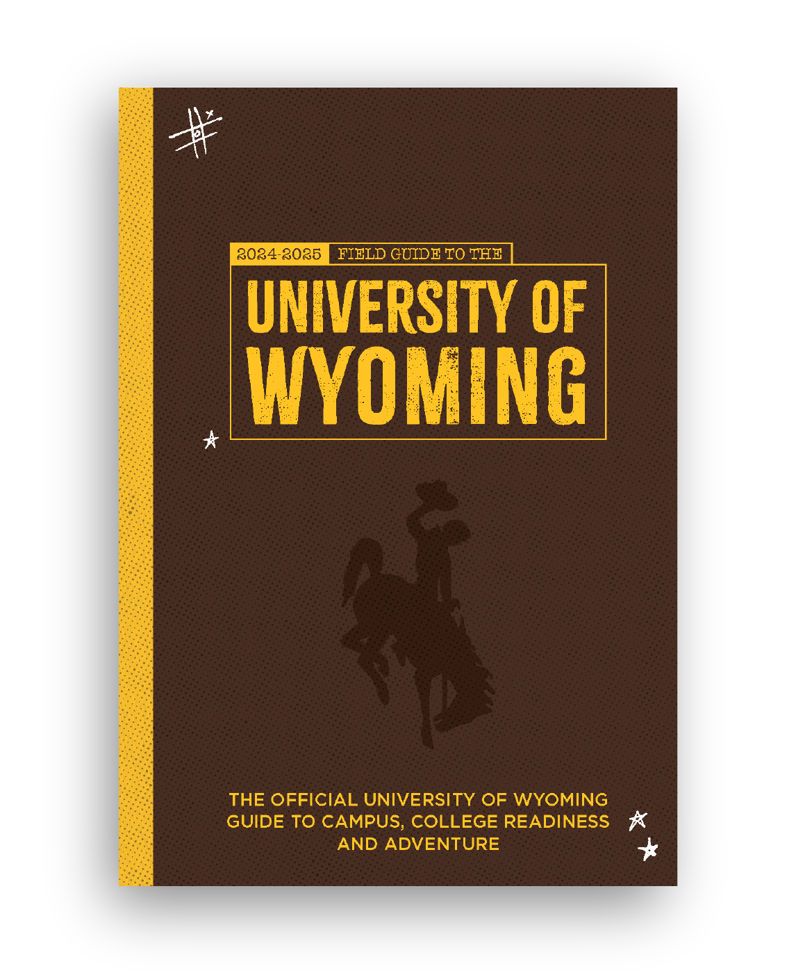 The cover of the brochure - read University of Wyoming on a brown background