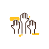 raised hands icon