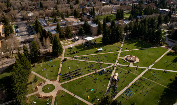 arial view of prexys pasture event