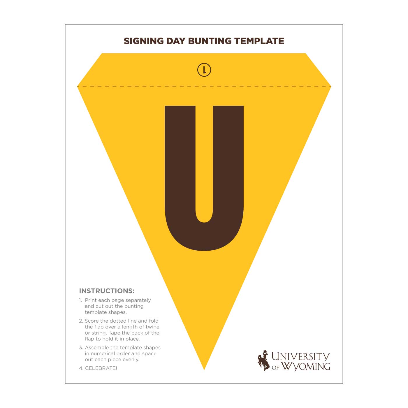Bunting banner template example