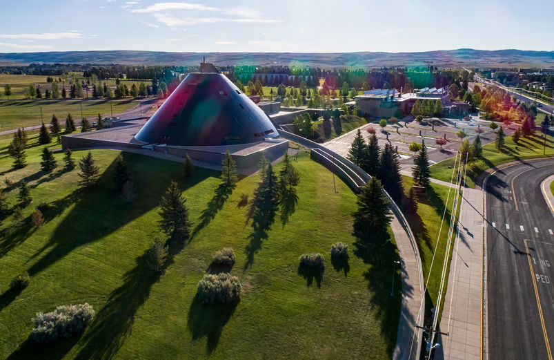 An overhead photograph of the Centennial Complex