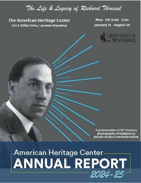 Cover of 2025 AHC Annual report with Richard Throssel in a self portrait