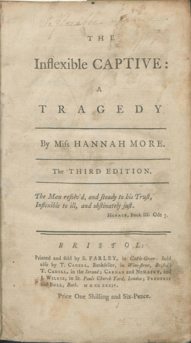 The Inflexible Captive Title Page