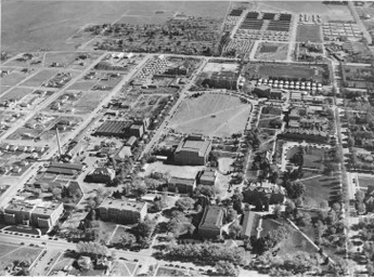 Aerial view of UW, circa 1950s