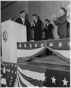 President John F. Kennedy visits Laramie, September 1963.