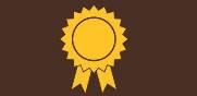 Cartoon award ribbon