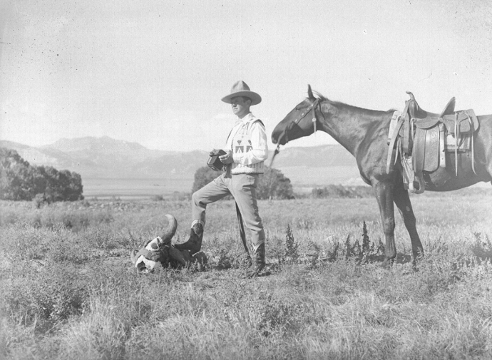 Charles Belden with his horse