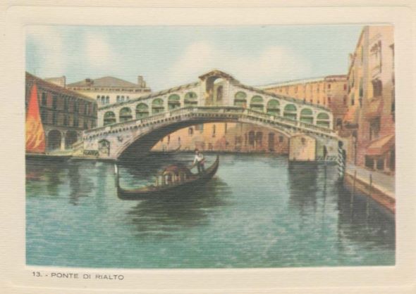 Venice Italy scrap book water color picture of Rialto Bridge
