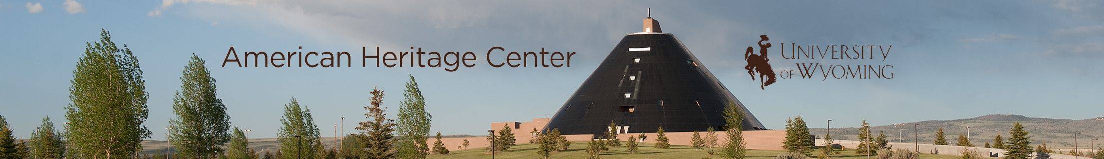 The cone of the Centennail Complex American Heritage Center standing out on the skyline