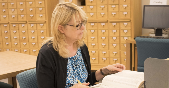 AHC grant recipient in the Reading Room