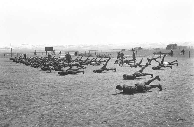 UW ROTC group engaging in a training activity