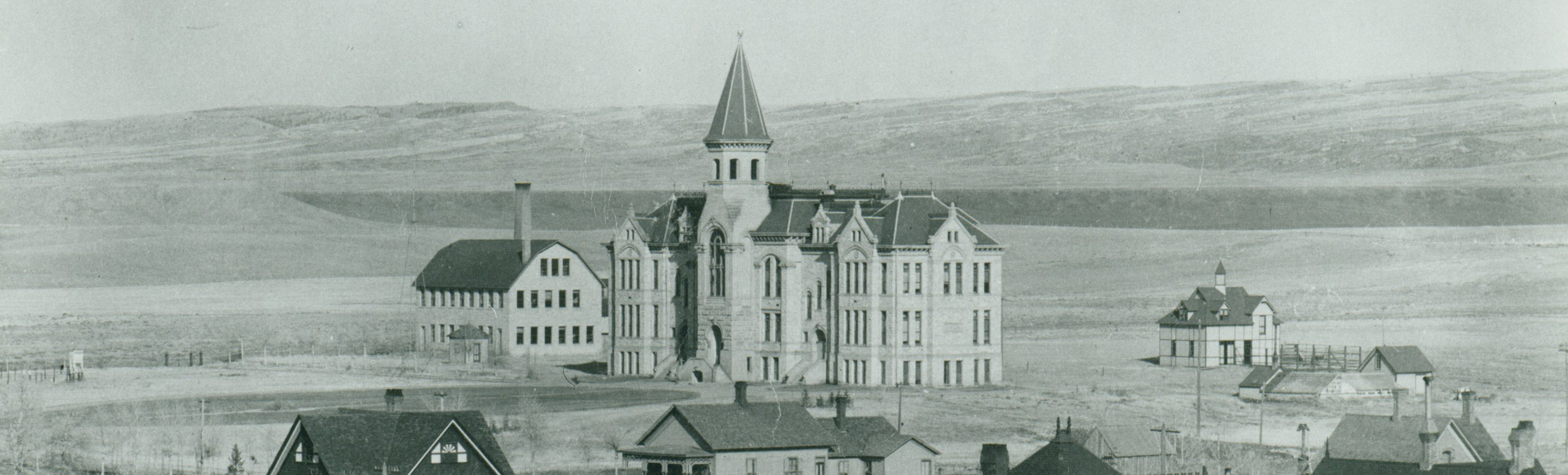 Old Main building on the UW campus circa 1900.