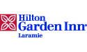 Hilton Garden Inn in Laramie logo in red and blue