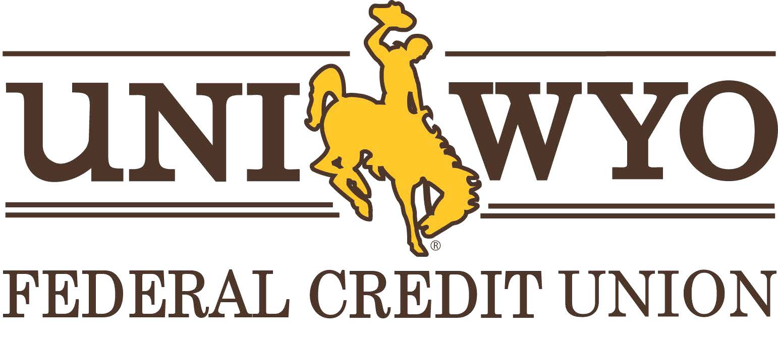 UniWyo Federal Credit Union logo in brown and gold with Steamboat