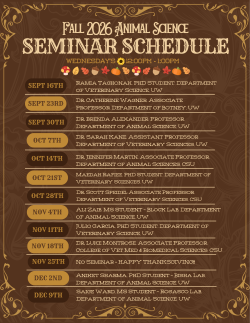 Seminar Schedule