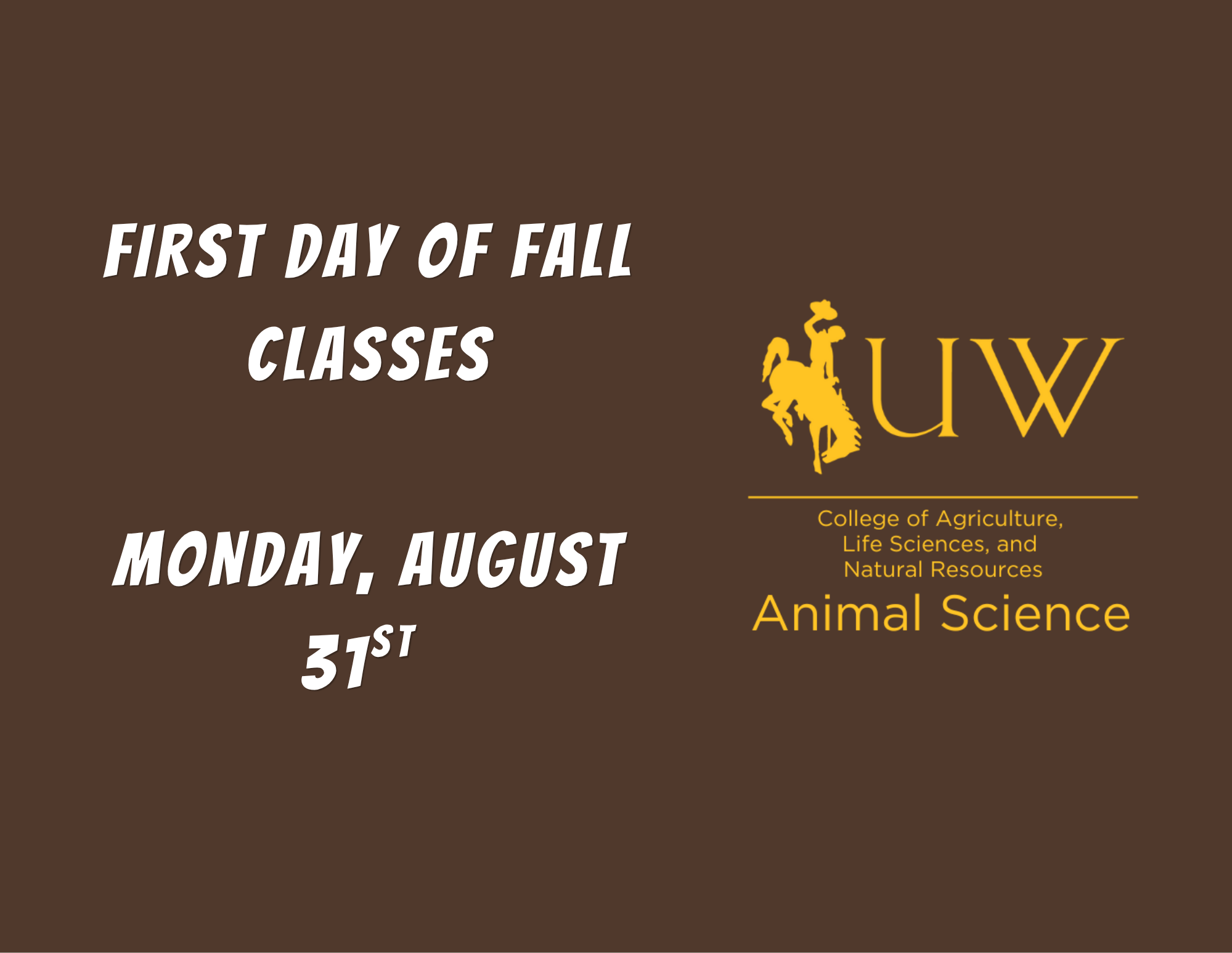 First Day on Fall Classes