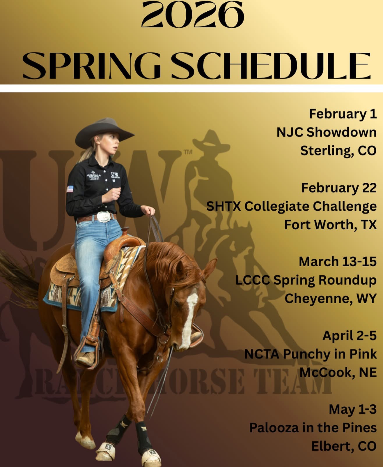Ranch Horse Schedule