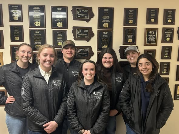 Meat judging team in cooler