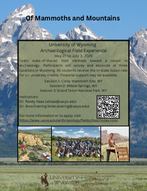 Archaeology Field School Flyer Archaeology Field School Flyer
