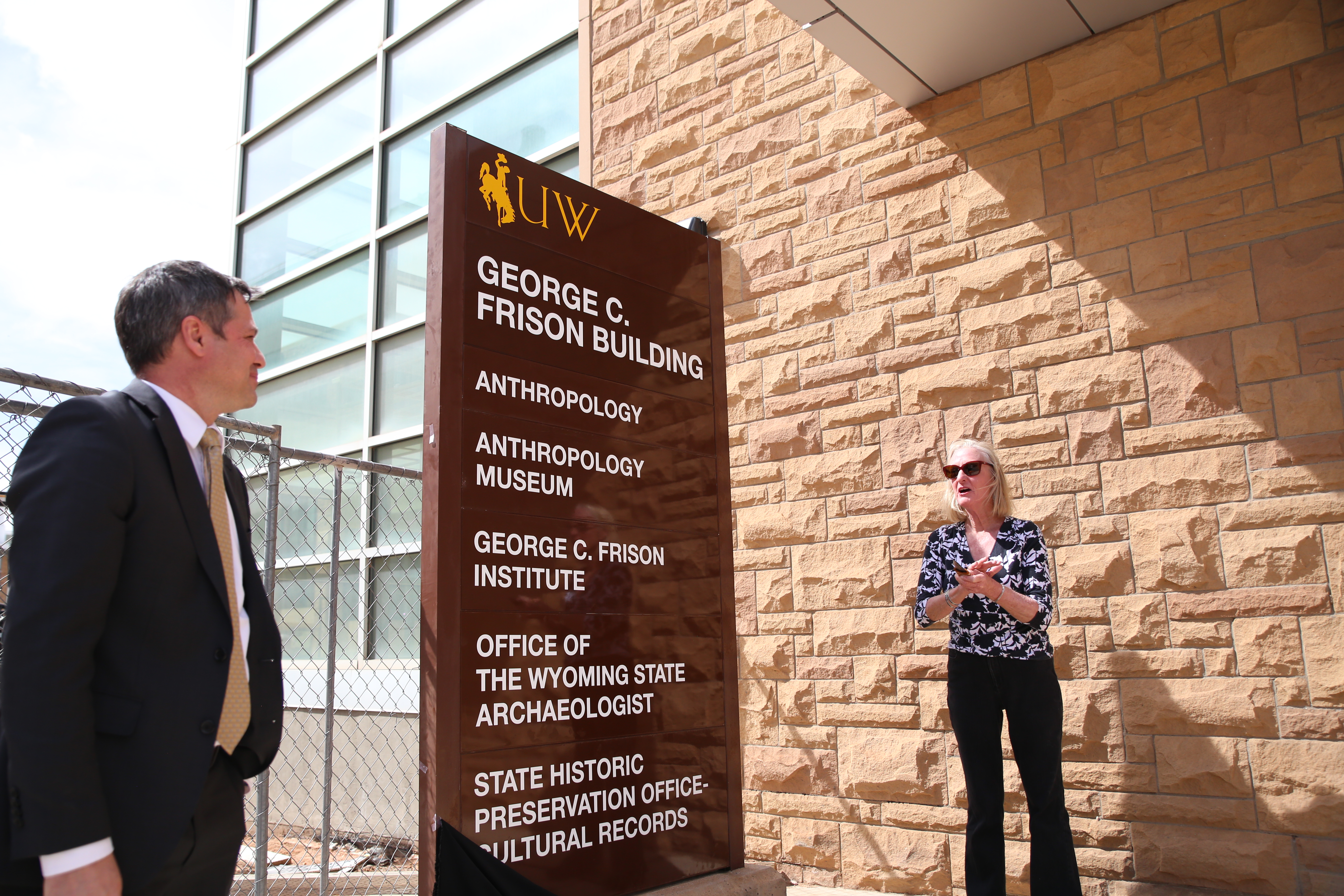 Sign for Frison building Unveiled 