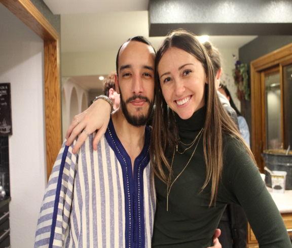 two UW students at MENA cultural club meeting