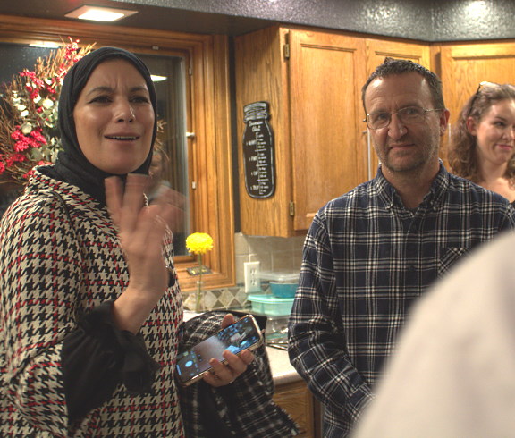 Two UW professors at MENA cultural club meeting