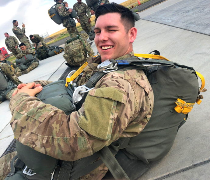 picture of rotc stutdent wyoming national guard in uniform