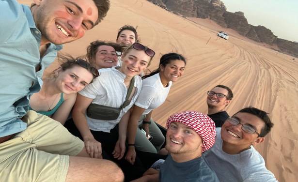 students in wadi rum 