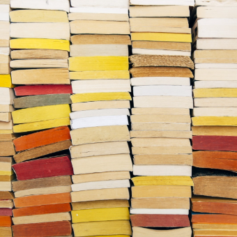 Several stacks of books