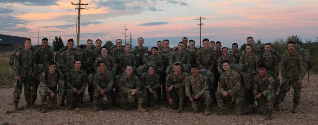 Group of Cadets after a morning ruck 