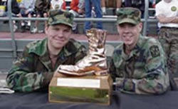 two female cowboy battalion cadets